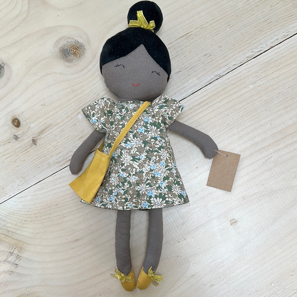 Floral Dress Doll with Yellow Accessories